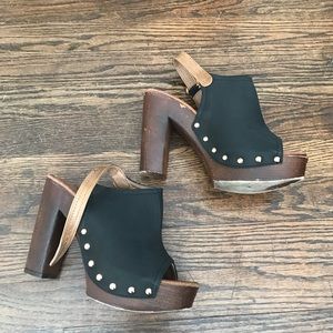 Black platform shoes